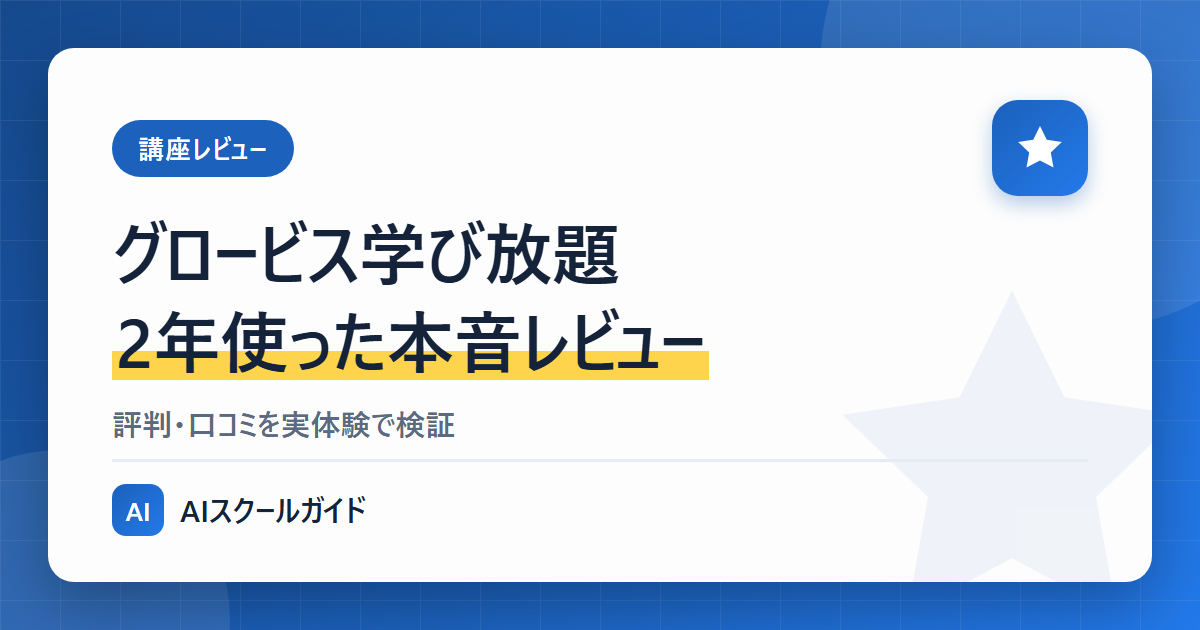 グロービス学び放題の評判・口コミ【2年使った感想】のアイキャッチ画像